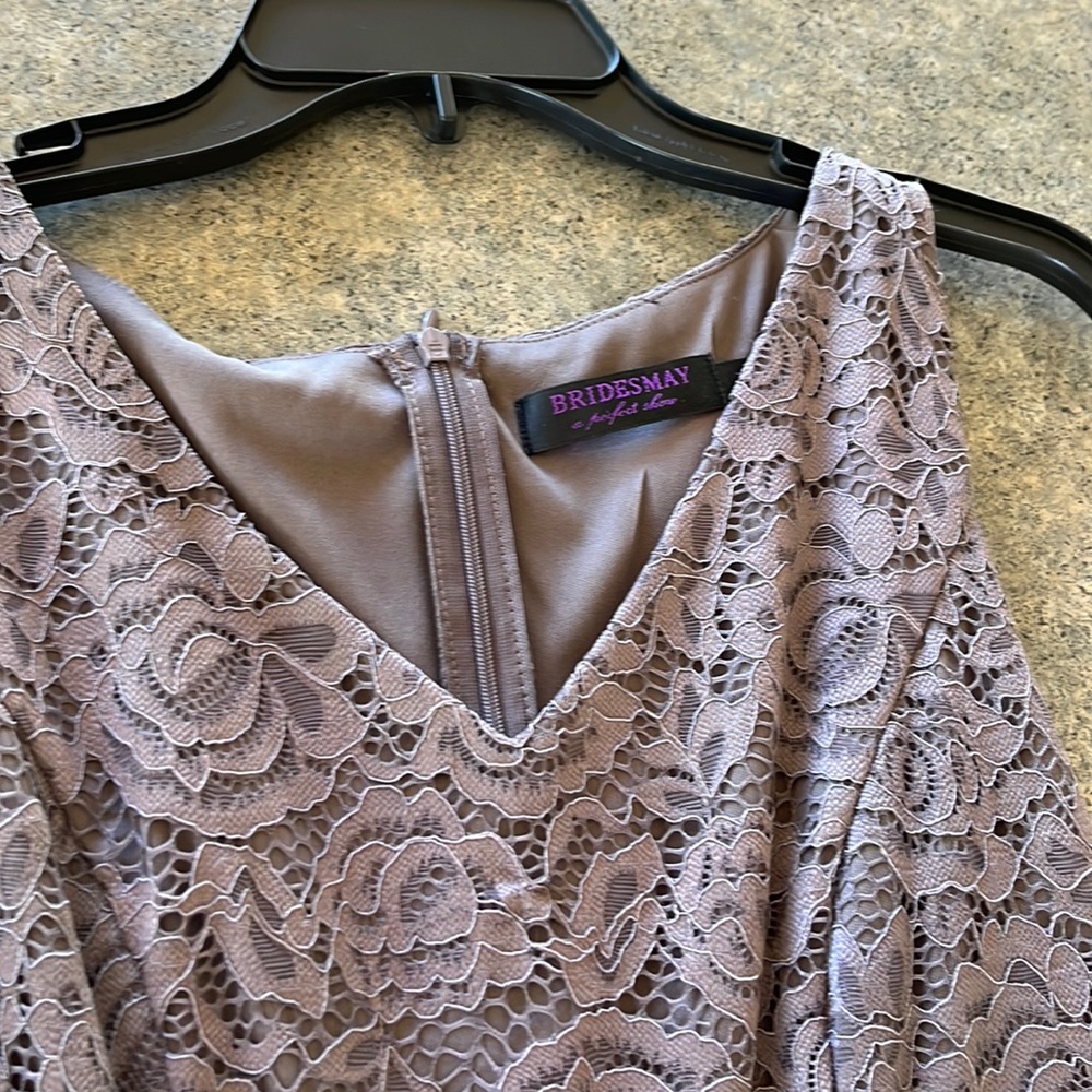 Brand new high- low women’s dress name brand bridesmay color, purple, or plum